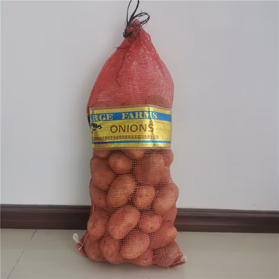 Sacs personnalisés en maille PP/PE Net Leno pour bois de chauffage, ail, oignon, pomme de terre