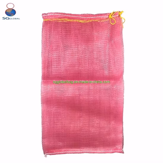 GRS SGS CE Emballage d'usine Oignon Pomme de terre Tomate Chou Ail Orange Légumes Fruits Bois de chauffage Fruits de mer Emballage en plastique Cordon PP Tubulaire Leno Net Mesh Bag