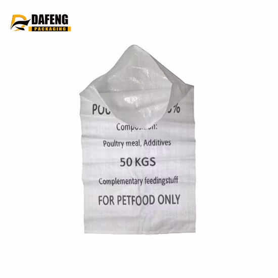 50 kg 25 kg de grains de haricots légumineuses lentilles vertes herbes de maïs son de farine de blé emballage de graines de riz sacs tissés en PP avec impression de logo