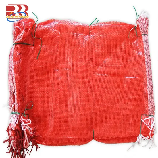 Grs SGS FDA Usine de gros durable 50lb 50kg Leno Fruits Légumes Emballage en plastique Cordon Haricot Oignon Pomme de terre Chou Orange PP Tissé Tubulaire Mesh Net Sac